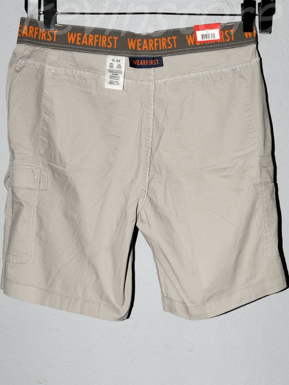 Men's Cargo Shorts - Black, Tan, Light Khaki - Picture 10 of 16